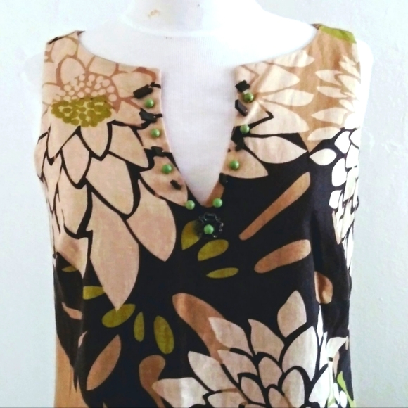 Vintage Floral Motif Shift Dress by R&K Originals Size 6 - Picture 3 of 3